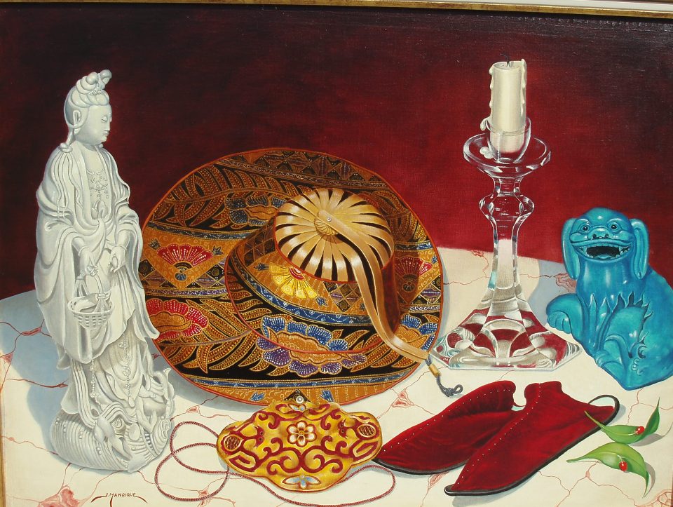 Sombrero chino, Quanin y perro de Fo