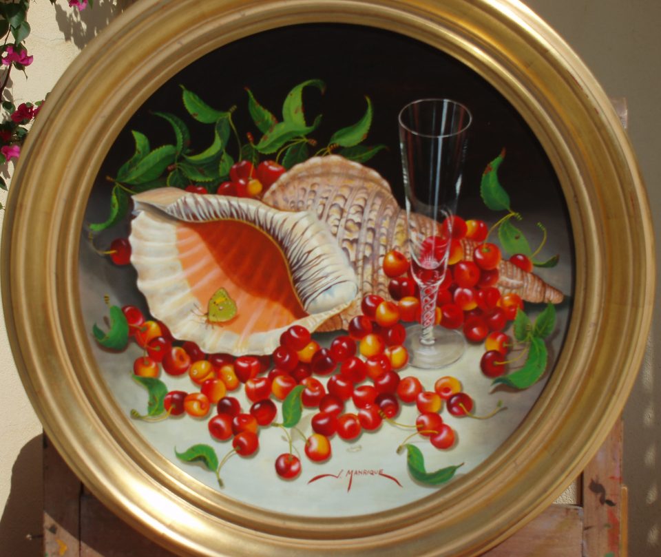 Par de Concha con cerezas