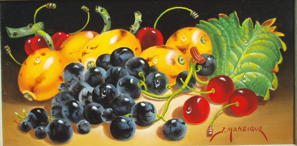 Uvas, nísperos y cerezas