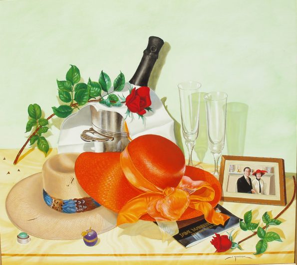 Sombreros con champán